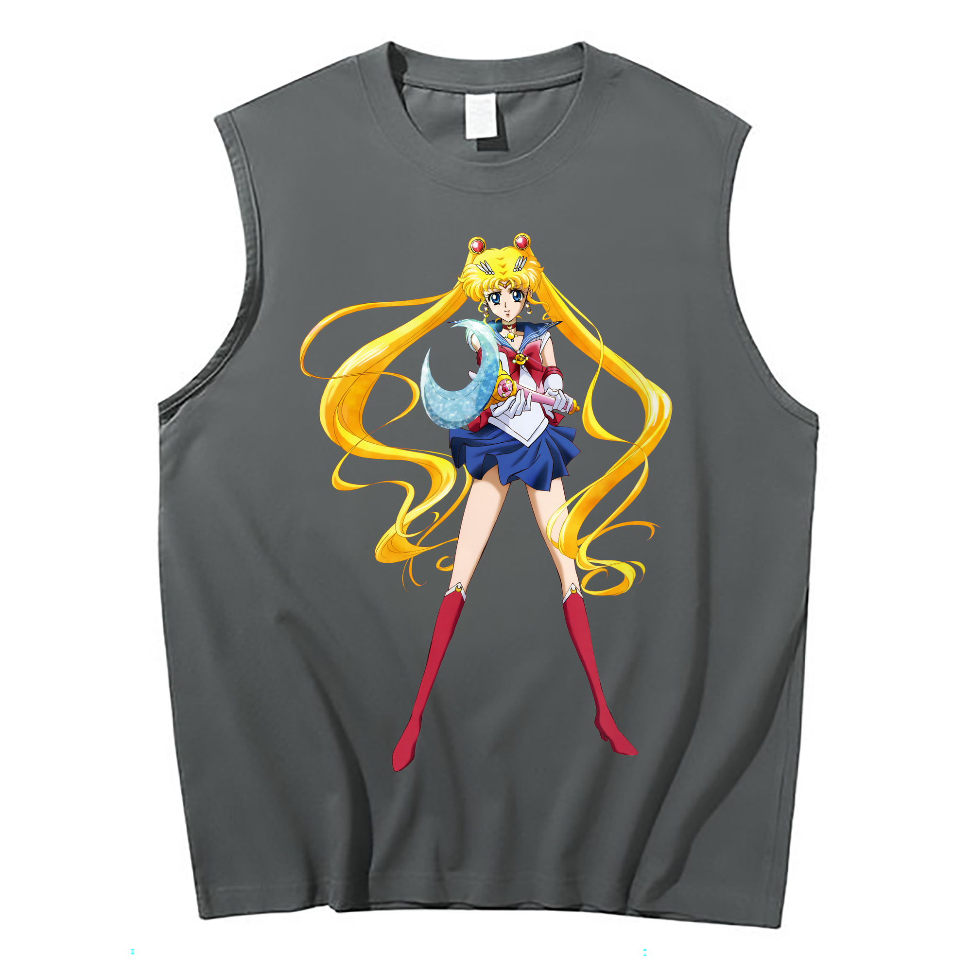 （画像用） 美少女戦士セーラームーン 月野 うさぎ つきの うさぎ Sailor Moon Tsukino Usagi コットン100％タンクトップ（フロントプリント）